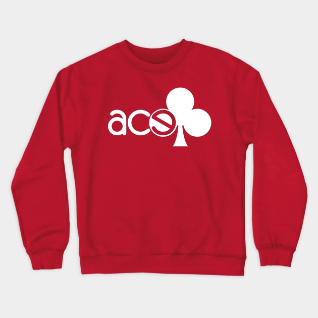 white ace club Crewneck Sweatshirt by bigflacpro